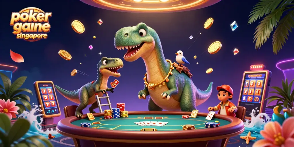 Engage in the action of poker game online Singapore with vibrant characters and dynamic game elements.