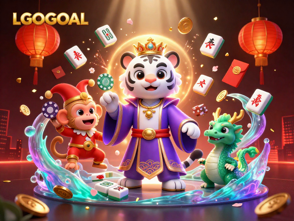 Experience excitement with LGOGOAL's vibrant 3D illustration blending slots and jackpots.
