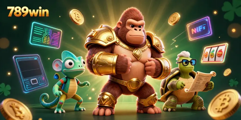 Experience thrilling jackpot moments with 789win, featuring dynamic 3D casino characters and vibrant game elements.