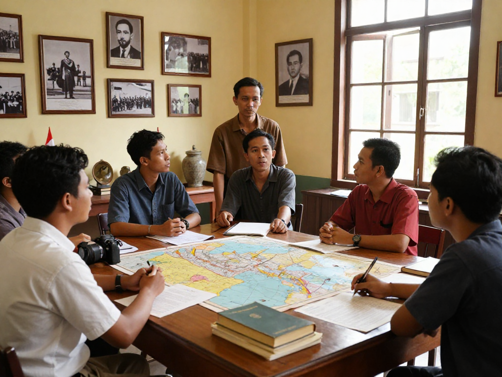 Engaging discussion on Indonesian history at ROKOK88, focusing on the struggle for independence against Dutch colonialism.