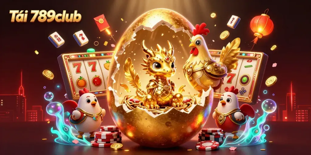 Tải 789club to reveal a captivating 3D casino adventure featuring a golden dragon and poker chips.
