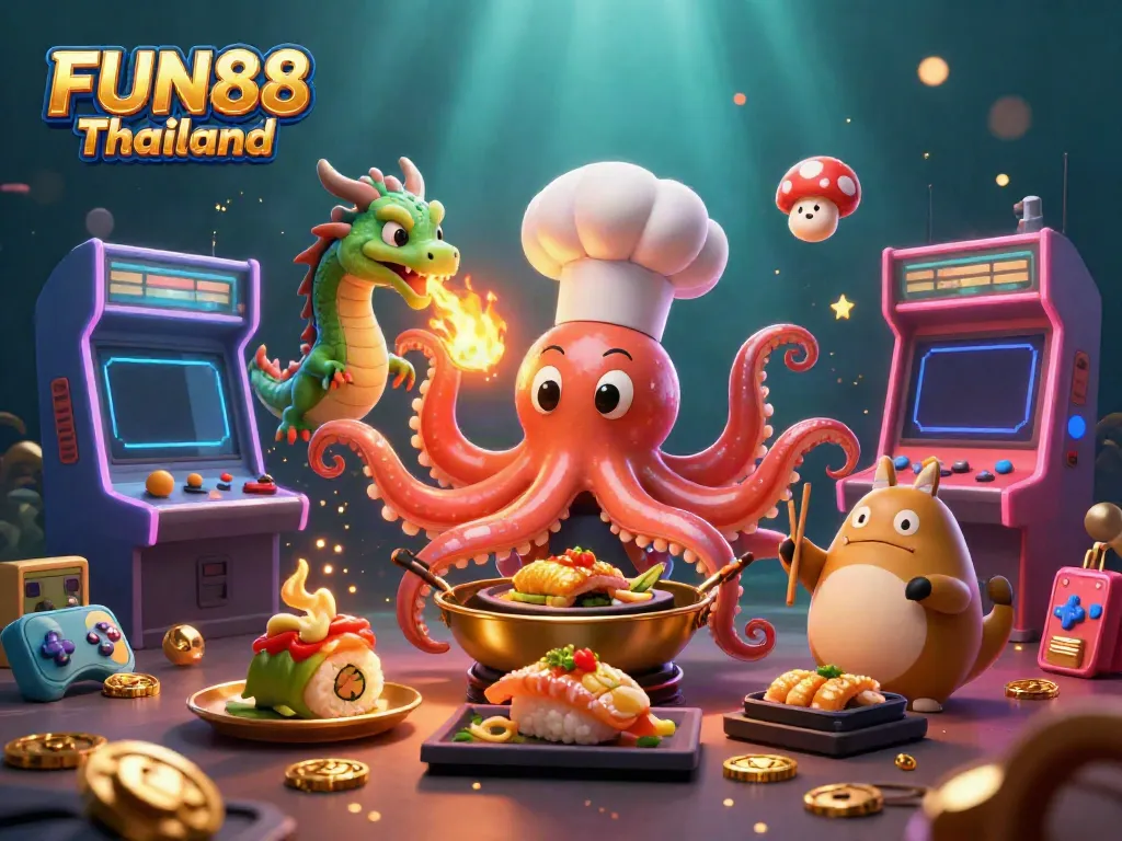 Experience the excitement at FUN88 Thailand with dynamic gaming elements and vivid cartoon characters.