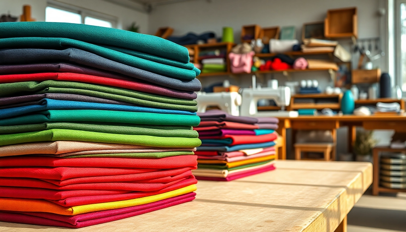 Viscose stoffen in een kleurrijke quilt studio met een uitnodigende uitstraling