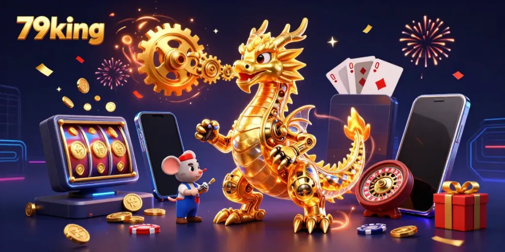Experience the thrill of gaming with 79king's golden dragon and exciting casino elements.