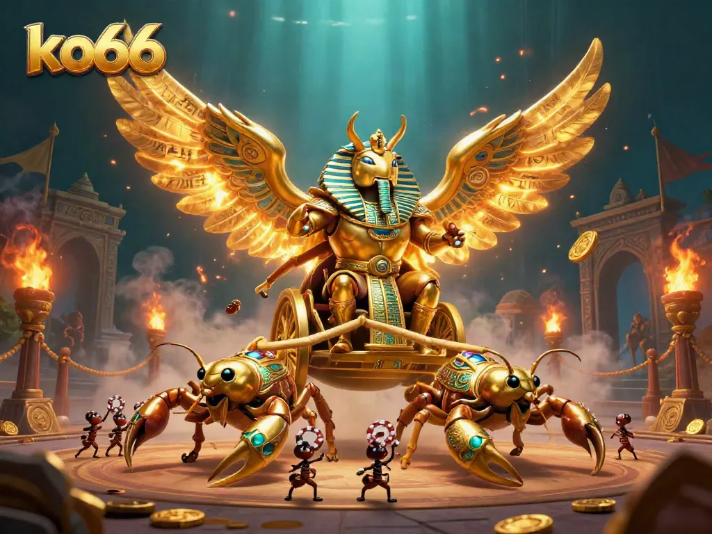 Celebrate big wins with the dazzling ko66 gaming experience featuring gold and vibrant treasures.