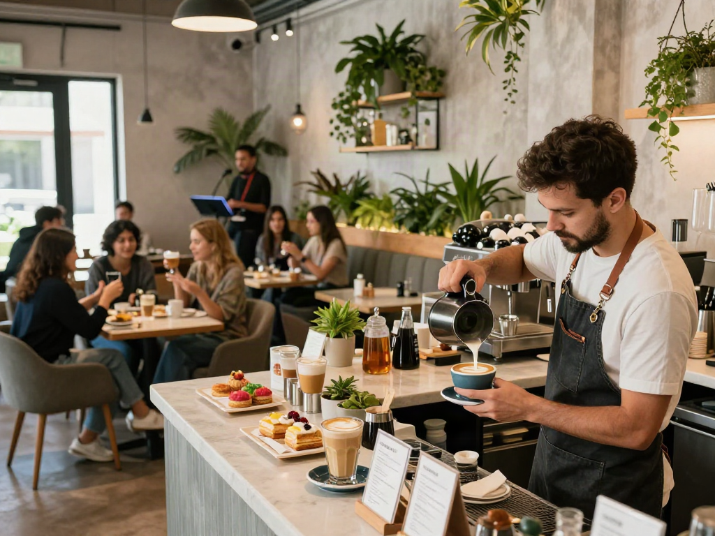 Enjoying the vibrant atmosphere at rokok88 café with artisanal coffee and friends.