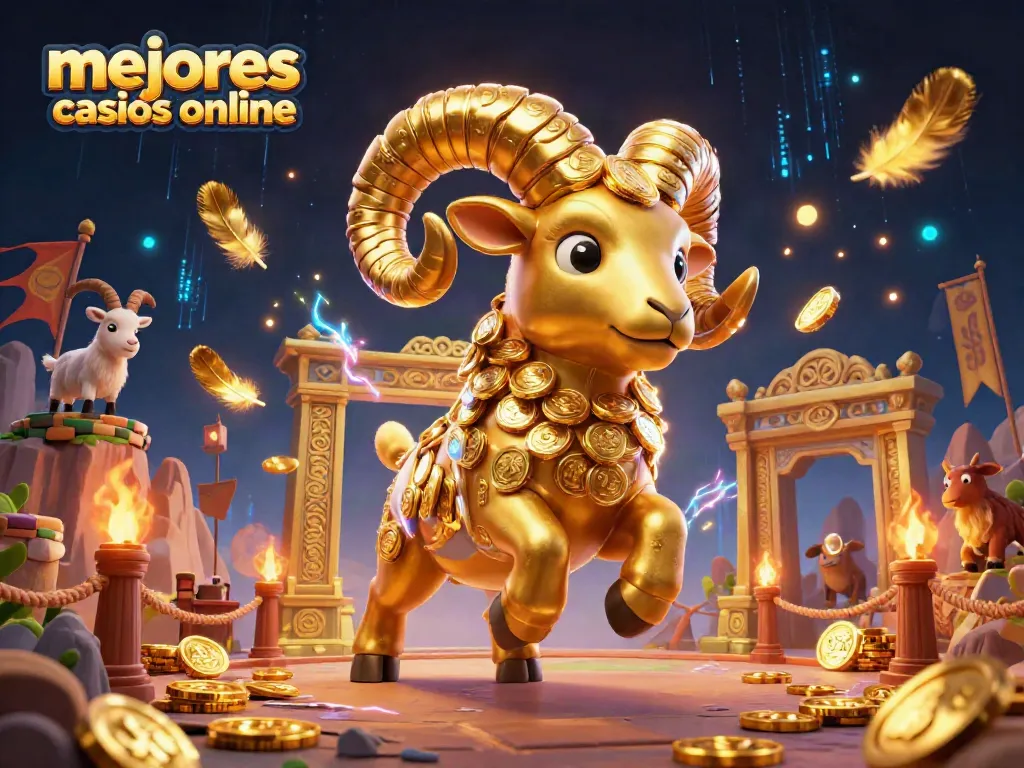 Descubre los mejores casinos online mientras juegas con un carnero dorado en un entorno emocionante.