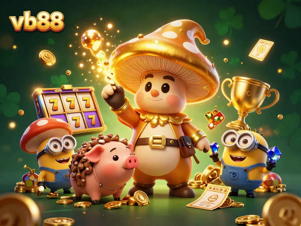 Experience winning strategies and excitement with vb88's vibrant casino illustration.