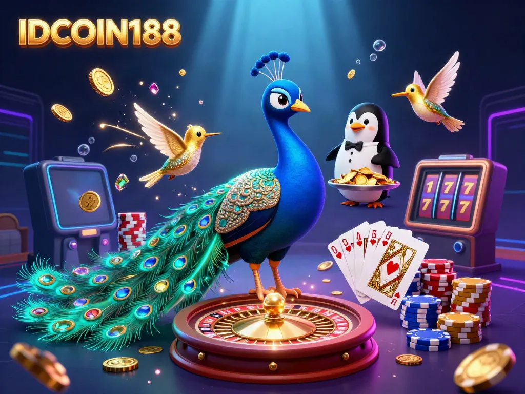 Experience thrilling gameplay at IDCOIN188 with dynamic characters and sparkling casino elements.