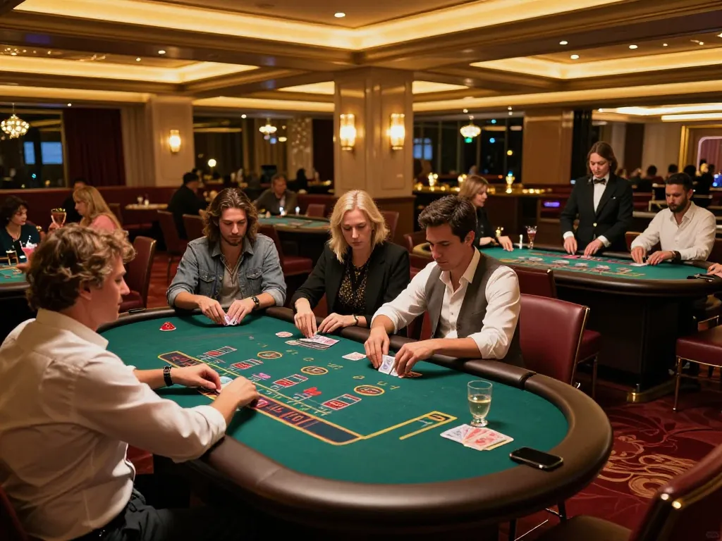Players engaging in blackjack at SC 88 casino with professional dealer managing the game.