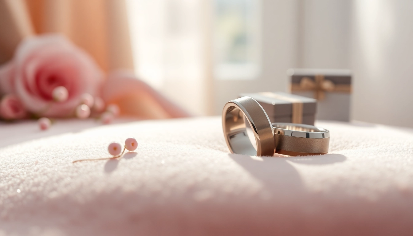 Showcasing stunning tungsten rings on a velvet background, highlighting their luxurious shine.