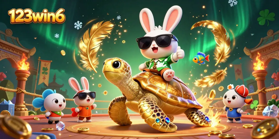 Experience thrilling gaming at 123win6 with the lucky rabbit and golden turtle bursting with casino excitement.