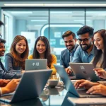 Collaborative workspace featuring advanced 有道翻译 technology for translation tasks.