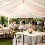 Arrange beautiful Wedding Tent Chair & Table Rentals for an unforgettable celebration.
