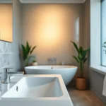 Optimale Sanitärlösungen von sonni sanitär in einem modernen Badezimmer-Design mit eleganten Details.